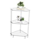 New Listing Acrylic Corner Side Table - 3 Tier Triangle End Table - Small Side Table for