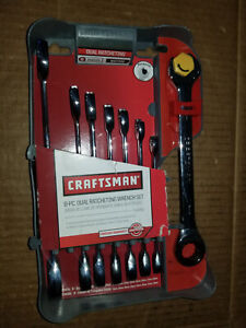 NEW CRAFTSMAN 8 PIECE 12 PT DUAL RATCHETING METRIC WRENCH SET IN HOLDER #14756
