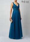 Mascara Mc12017 size 2 petrol blue Evening Dress tulle formal Gown BNWT