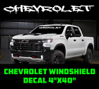 Chevrolet Chevy Windshield TRUCK Drip Sport, Silverado Banner USDM Decal Sticker