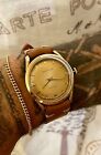 Vintage Movado Kingmatic 34mm Gold Filled Leather Automatic Men's Watch