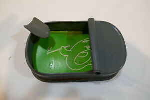 Unusual Vintage Smoking  Whale In Tuna Can  Novelty Cigarette Ashtray