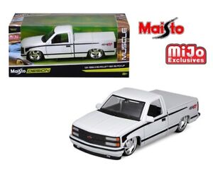 Maisto 1:24 1993 Chevrolet 454 SS Pickup Custom – White – Maisto - PRE ORDER