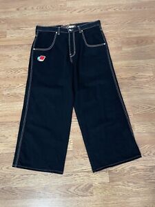JNCO Jeans Size 36x30 Black Baggy Skater Jeans 2000s Loose Fit Vintage