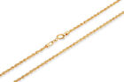 BRAND NEW 14K Yellow Gold 1.5-5mm Italy Rope Chain Twist Link Necklace Hollow