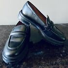 MADEWELL Womens Size 7.0 THE BRADLEY Leather  LUGSOLE LOAFER SHOES New Black
