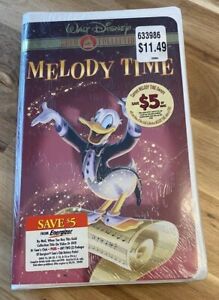 RARE DISNEY'S Melody Time VHS Gold Collection Edition ANIMATED Watermark