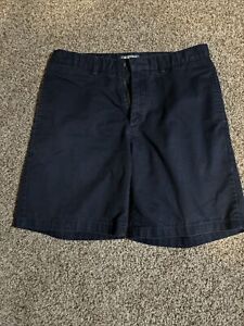 Navy Dennis shorts flat front style Uniform Men’s 33 Preowned