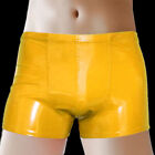 Mens Wet Look Pvc Leather Shorts Pouch Boxer Briefs Clubwear Hot Pants