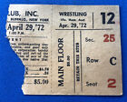BEYOND RARE 1972 NWF Wrestling Ticket Buffalo AUD KILLER KRUPP EXECUTIONER #1