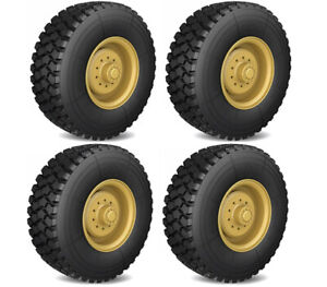 Precision-Crafted Tire & Wheels (4) Designed for HG-P802 8X8 RC Military Truck