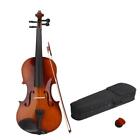Natural Basswood Full Size 4/4 Acoustic Violin Set with Case + Bow + Rosin