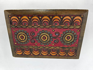 New ListingWooden Trinket box with hinged lid-Vintage-floral