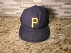 Pittsburgh Pirates Hat 59FIFTY Baseball Cap size 7 3/8 New Era Black Gold Logo