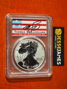 New Listing2021 S REVERSE PROOF SILVER EAGLE PCGS PR70 FIRST DAY ISSUE CLEVELAND SIGNED T2