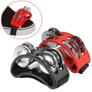 New ListingPercussion Foot Tambourine With 4 Pairs Of Stainless Steel Jingle Bells & Strap