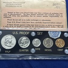 Gem 1961 US Mint Silver Proof Set In  Brand New Vintage Capital Holder OGP #BN92