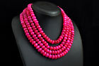 Royal 1415 Cts Earth Mined ENHANCED Ruby Rondelle Beaded Necklace JK 36E295