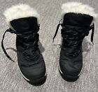 Sorel Whitney Short Lace Black Waterproof Winter Boots NL2776-010 Women Size 9.5