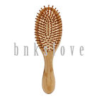 Wood Natural Bamboo Wooden Paddle Brush Hair Care Spa Massage Anti-static Comb