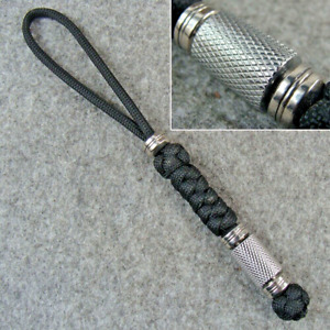 Handmade Paracord Knife Lanyard With Stainless Steel Beads / Knife Lanyard Bead