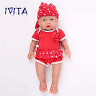 IVITA 16'' Silicone Reborn Baby Doll Painted Hair Newborn Girl Baby Toy Gift