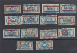 US Scott #RF23  Precancel 14 Different Company's Playing Cards Revenue Stamp