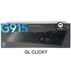 Logitech G915 Full Sized Wireless Mechanical Gaming Keyboard GL Clicky Switches