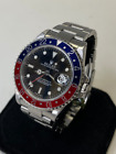 ROLEX GMT Master Pepsi SS Vintage Watch w/Blue&Red Insert-$40K APR Value w/CoA!!