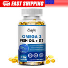 Omega 3 Fish Oil Capsules 3x Strength 3600mg EPA & DHA Highest Potency 60 Pills