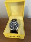 Invicta Men'S 0764 I-Force Stainless Steel Watch with Black Leather Band