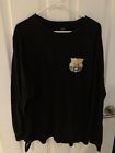 FC Barcelona Black Long Sleeve T-shirt Size XL