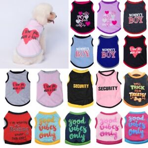 Cute Pet Dog Clothes T Shirt Print Small Cat Puppy Vest Apparel Wholesale XS-XL‹