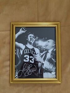 Larry Bird Signed Boston Celtics Autographed & Framed 9x11