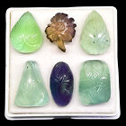 6 Pcs Natural Carved Fluorite 22-25mm Untreated Loose Gemstones Wholesale Lot