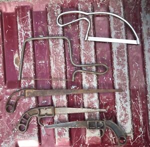 Lot Bundle Vintage Tools Antique Hand Hack Saws Pistol Grip Saw Tool Collection