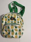 2017 Dickies Pineapple Mini Backpack Purse Zipper Bag with Green Straps & Handle
