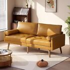 Modern Faux Leather Sofa Bed Loveseat Sleeper Sofa for Living Room 3Seater Couch
