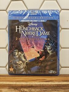 NEW* The Hunchback of Notre Dame 1 & 2 Movie Edition Blu-ray+DVD Original Disney