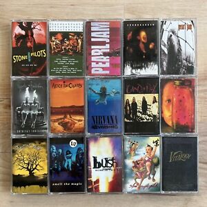 15x GRUNGE Cassette Tape Lot: RARE Nirvana Pearl Jam Alice In Chains Soundgarden