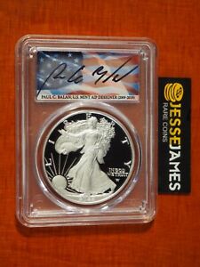 2022 W PROOF SILVER EAGLE PCGS PR70 DCAM FIRST DAY OF ISSUE BALAN SIGNED FLAG