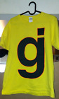 Glassjaw Yellow Tee with Navy/Orange GJ Logo Size S Small 2009/10 Stock RARE!