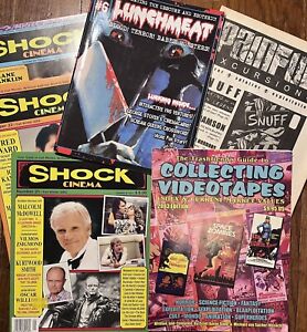 HORROR Monster Magazine FANZINE Lot X6 - VHS Collectors-Shock Cinema- Lunch Meat
