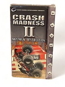Monster Jam Crash Madness II Maximum Destruction Big Trucks VHS Tape Vintage