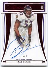 2022 Panini Flawless Ray Lewis Autograph Honored Ink Ruby Auto #/8