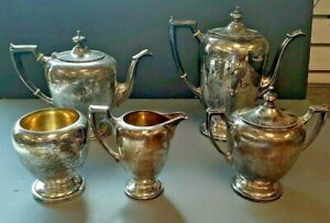 Reed and Barton Sterling Town and Country 5 piece Tea Set 6 lbs