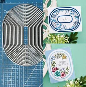 Oval Border Metal Cutting Dies Scrapbooking Photo Embossing Paper Card Stencil