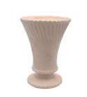 Vintage McCoy Art Pottery Cream Swirl Spiral Vase Planter Farmhouse Decor
