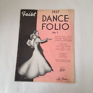 New ListingVintage Feist 1937 Dance Folio No. 1 Sheet Music Popular Hits from Radio Stage