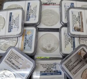 Random Year (1986 - 2021) $1 American Silver Eagle NGC MS69 -Mixed Dates/Labels-